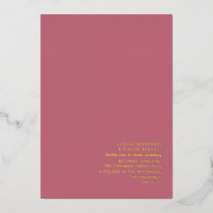 En Aluminium Palmiers Mariages roses Invitation