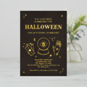 En Aluminium Palmistry Witchy Halloween Party Invitation (Debout devant)