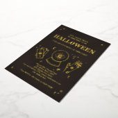 En Aluminium Palmistry Witchy Halloween Party Invitation (Rotation)