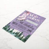En Aluminium Patinage sur glace Invitation Anniversaire (Rotation)