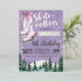 En Aluminium Patinage sur glace Invitation Anniversaire (Debout devant)