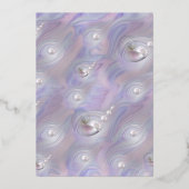 En Aluminium Perles sur la plage Foil Invitation (Verso)