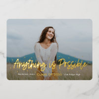 Perspectives positives Foil Graduation Invitation