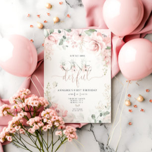 En Aluminium Petite Miss Onederful Real Foil Invitation