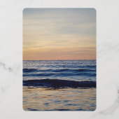 En Aluminium Plage de mer Mariage côtier Foil Invitation (Verso)