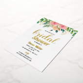 En Aluminium Poule d'or boho fleurie invitation douche nuptiale (Rotation)