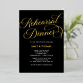En Aluminium Rehearsal dinner Elegant Foil Invitation (Debout devant)