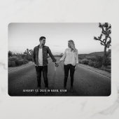 En Aluminium Rétro Enregistrer la date Foil Invitation (Recto)