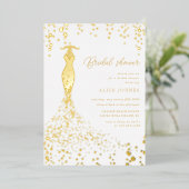 En Aluminium robe dorée nuptiale semelle invitation (Debout devant)