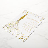 En Aluminium robe dorée nuptiale semelle invitation (Rotation)