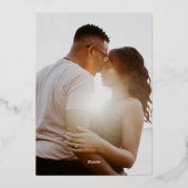 En Aluminium Romantique Noir Foil Frame Mariage Invitation (Verso)