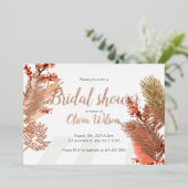 En Aluminium Rose feuille d'or feuille nuptiale invitation (Debout devant)