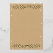 En Aluminium Rustic Olive Green Wedding Invitation with String  (Verso)