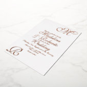 En Aluminium Script Monogramme Mariage Foil Pressé Invitation (Rotation)