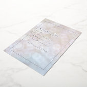En Aluminium Silver Bokeh Anniversaire Foil Invitation (Rotation)