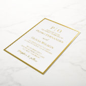 En Aluminium Simple cadre de feuille d'or mariage invitation (Rotation)