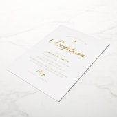 En Aluminium simple or croix moderne baptême invitation (Rotation)