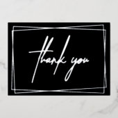 En Aluminium Simple Remerciement avec Invitation de Feuille d'A (Recto)