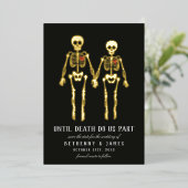 En Aluminium Skeletons romantiques Foil Invitation (Debout devant)