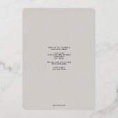 En Aluminium Sleek n Chic Graduation Foil Invitation (Verso)