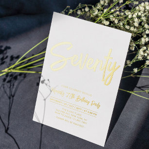 En Aluminium Soixante-dix   Chic Invitation Foil Anniversaire 7