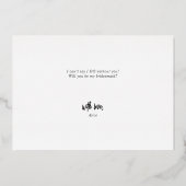 En Aluminium Soyez Mon Épouse Funny Pee Foil Invitation (Verso)