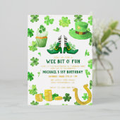En Aluminium St. Patrick's Day Anniversaire Fête Invitation (Debout devant)