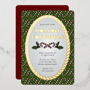 En Aluminium Sucre de canne rêve de Noël Invitation Foil