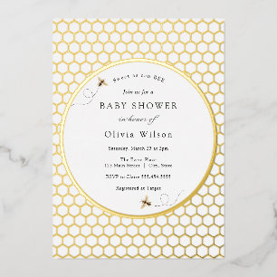 En Aluminium Sucré que peut être Baby shower Foil Invitation