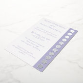 En Aluminium Table Chic dans Lavender Foil Invitation (Rotation)