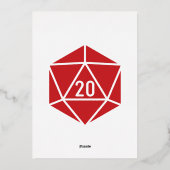 En Aluminium Tabletop Chic dans Cherry Foil Invitation (Verso)