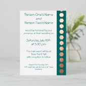 En Aluminium Tabletop Chic dans Invitation Turquoise Foil (Debout devant)