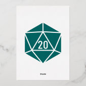En Aluminium Tabletop Chic dans Invitation Turquoise Foil (Verso)