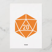 En Aluminium Tabletop Chic dans Orange Foil Invitation (Verso)