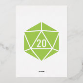 En Aluminium Tabletop Chic dans Peridot Foil Invitation (Verso)