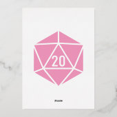 En Aluminium Tablette Chic dans Petal Pink Foil Invitation (Verso)