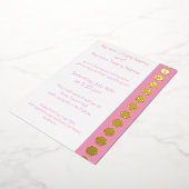 En Aluminium Tablette Chic dans Petal Pink Foil Invitation (Rotation)