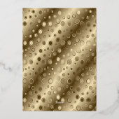 En Aluminium Texturé Gold Border Sweet 16 Invitation (Verso)