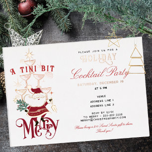 En Aluminium Tini Bit Merry Martini Bureau Invitation de Cockta