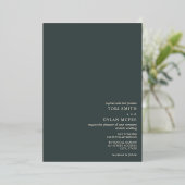 En Aluminium Twine Globes Emerald Mariage Foil Invitation (Debout devant)