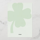 En Aluminium Une petite chance arrive Invitation (Verso)