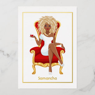 En Aluminium Vin Rouge Invitation Fille Anniversaire