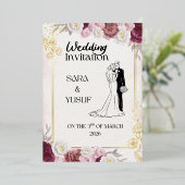 En Aluminium Wedding Invitation  (Debout devant)