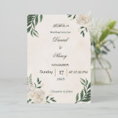 En Aluminium Wedding Invitation (Debout devant)