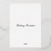En Aluminium Wedding Invitation (Verso)