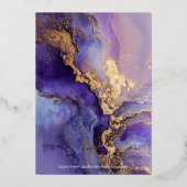 En Aluminium Wedding Invitation (Verso)