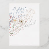 En Aluminium wildflowers | Confirmation Invitation (Verso)
