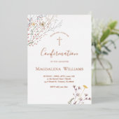 En Aluminium wildflowers | Confirmation Invitation (Debout devant)