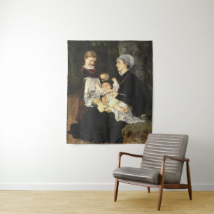 En Ammes Besøg - Bertha Wegmann Schone Kunsten Wandkleed