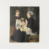 En Ammes Besøg - Bertha Wegmann Schone Kunsten Wandkleed (Voorkant)